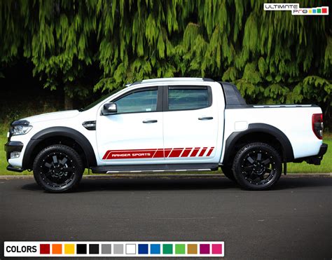 2x Decal Sticker Graphic Side Stripe Kit Compatible With Ford Ranger T6