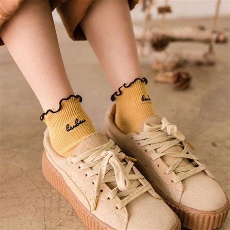 Cute Ruffles Socks Cosmique Studio Aesthetic Clothing