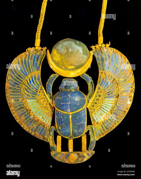 Egypt Cairo Egyptian Museum Tutankhamon Jewellery From His Tomb In Luxor A Pectoral In The