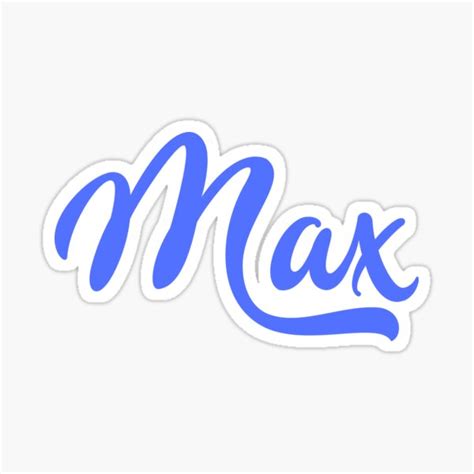 Max Name Custom Max Blue T Sticker For Sale By Personalizedyou