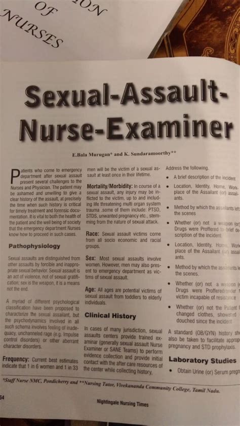 Pdf Sexual Assault Nurse Examiner