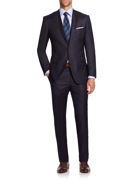 Lyst Saks Fifth Avenue Samuelsohn Cashmere Suit In Blue For Men
