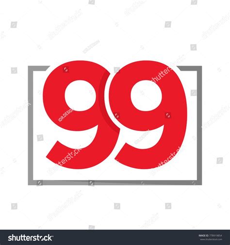 Initial Number 99 Design Logo Template Stock Vector Royalty Free