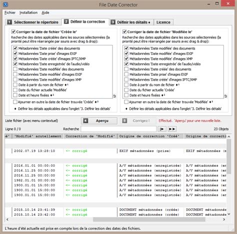 Comment modifier la date de création et date d enregistrement