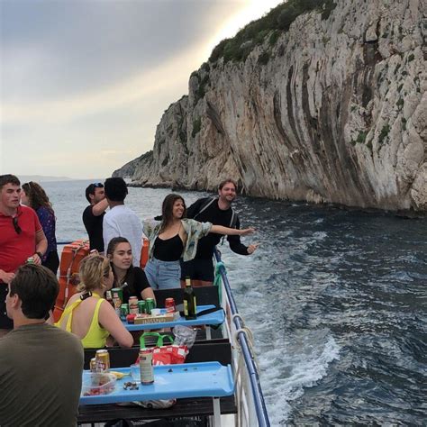 blue lagoon boat party with dj boat excursion split bura line