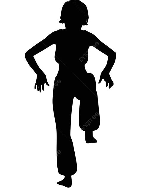 dancer woman silhouette hop cool posing vector hop cool posing png and vector with