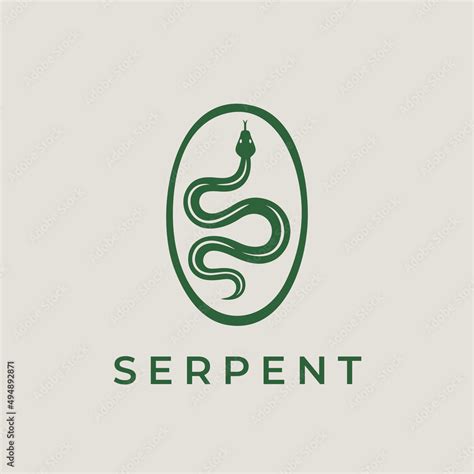 Minimal Serpent Icon Design Modern Snake Symbol Viper Sign Cobra