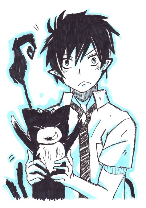 Rin And His Familiar From Blue Exorcist Blue Exorcist Anime Art