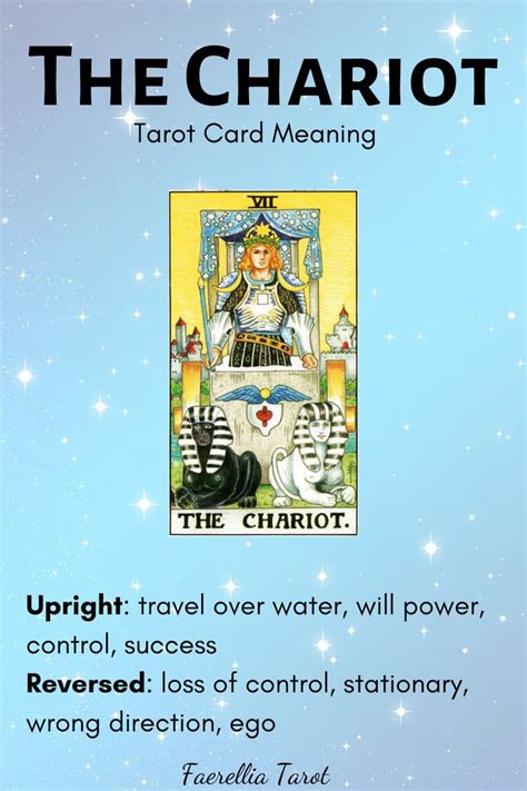 Maybe you would like to learn more about one of these? The Chariot Tarot Card Meaning | The chariot tarot, Tarot card meanings, Tarot