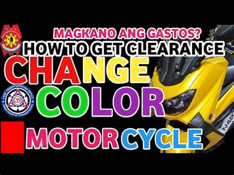 HOW TO REGISTER  MOTORCYCLE CHANGE COLOR  YouTube