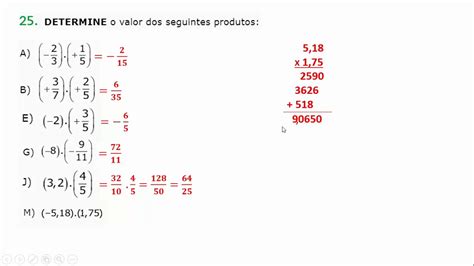 Multiplicação De Fração Exercicios