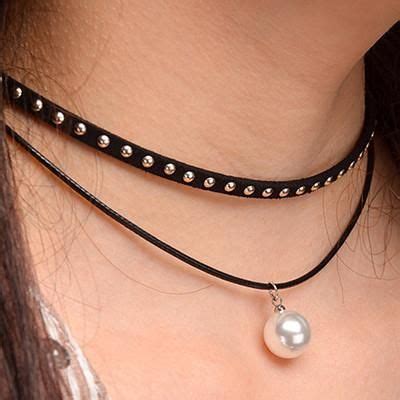 New PU Leather Rope Black Velvet Choker Necklace Women Tube Necklaces