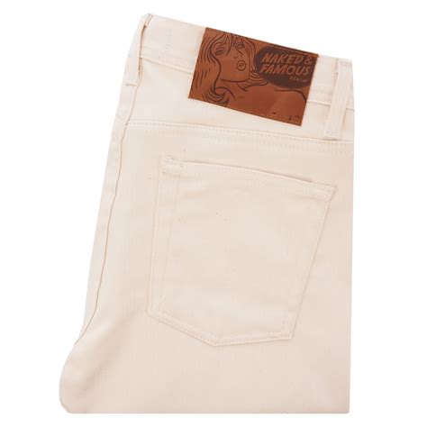 Naked Famous Weird Guy Natural Seed Denim At Dandy Fellow