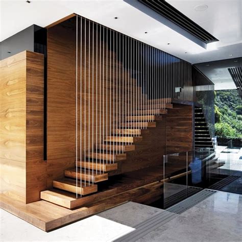 Hot Selling Indoor Frameless Glass Railing Build Floating Staircase