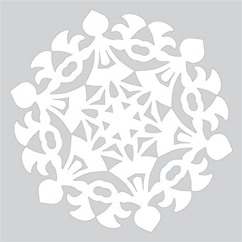 How To Make Paper Snowflake With Round Dance Pattern To