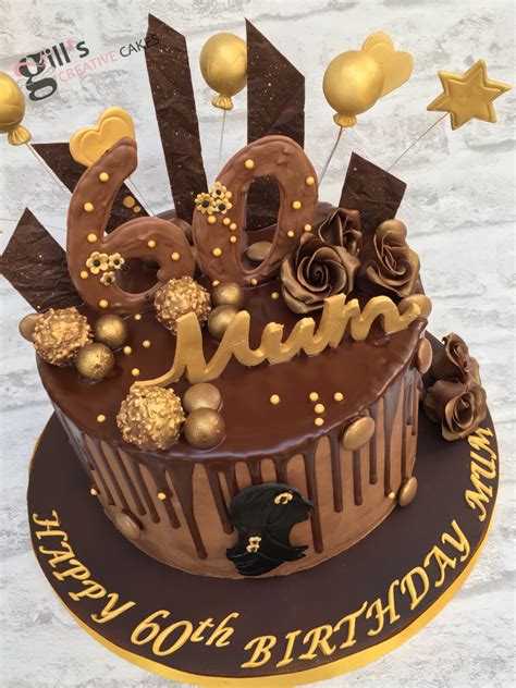 A 50th or 60th birthday cake is very special, and a great excuse for a party! 60th Chocolate Drip Birthday Cake with Chocolate Shards ...