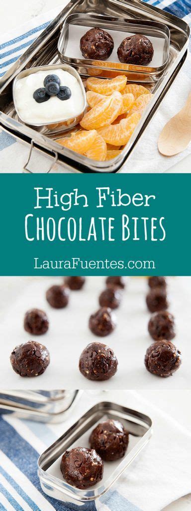 Developed with the eat smarter nutritionists and professional chefs. High-Fiber Chocolate Bites | Recipe | High fibre desserts, High fiber foods, High fiber snacks