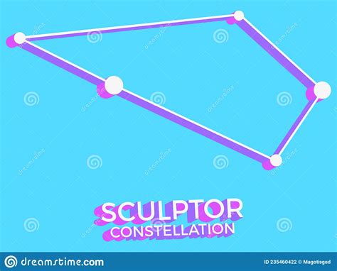 Sculptor Constellation 3d Symbol Constellation Icon In Isometric Style
