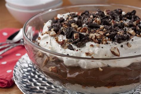 I never knew making your own whipped cream was so easy. Chocolate Cookie Pudding | MrFood.com
