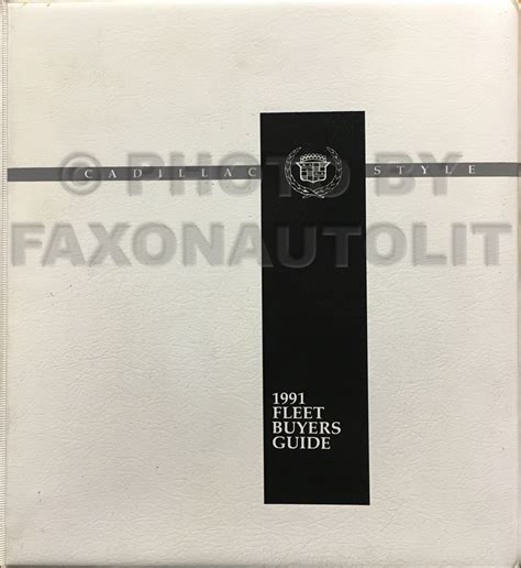 1991 Cadillac Fleet Buyers Guide Original Dealer Album