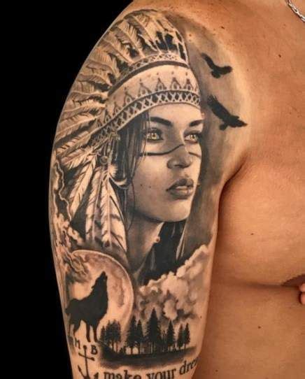 15 Ideen Frauen Tattoos Sleeve Native American Native American Tattoo