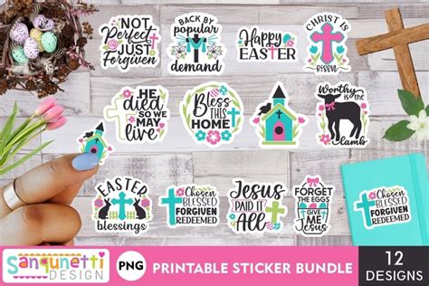 Religious Easter Stickers Christian Easter Bundle