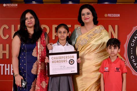 Chairperson Honours July 2019 Presidium School Kalyan Vihar