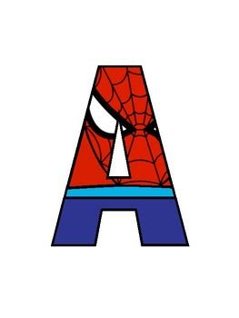 Receive your printable files by email in 12h. Free Printable Spiderman Alphabet Printables