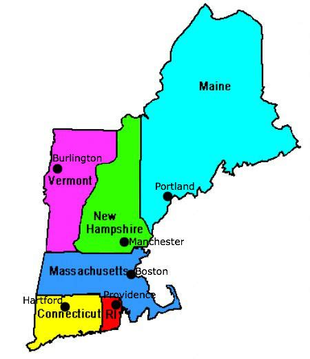 7 Map Of New England States And Capitals Image Hd Wallpaper