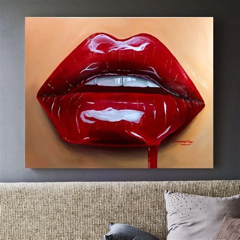 Gorgeous Sexy Lips Canvas Art Print Painting Poster Wall Pictures For Living Room Decorative