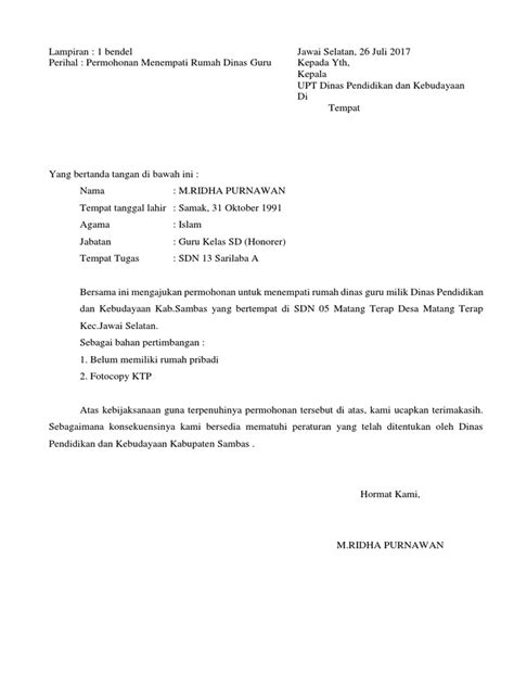 Proses pengurusan imb rumah bangunan baru tidaklah susah. 283297426 Surat Permohonan Menempati Rumah Dinas Docx