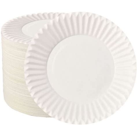 Assiette En Papier Blanche Assiette Jetable Ronde Biod Gradable