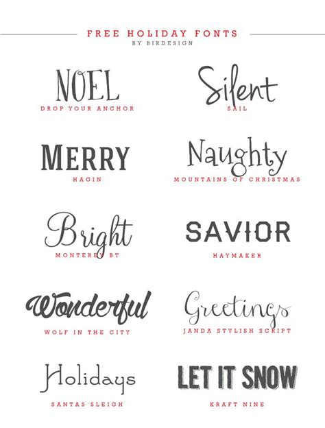 Christmas Font Inspiration Holiday Fonts Christmas Fonts Font