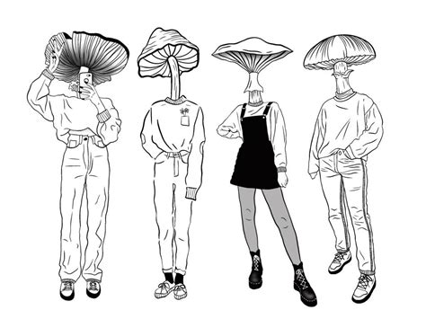 Drawing These Mushroom Head Girls Are My Favorite I Would Love It If Someone Got One Tatted R