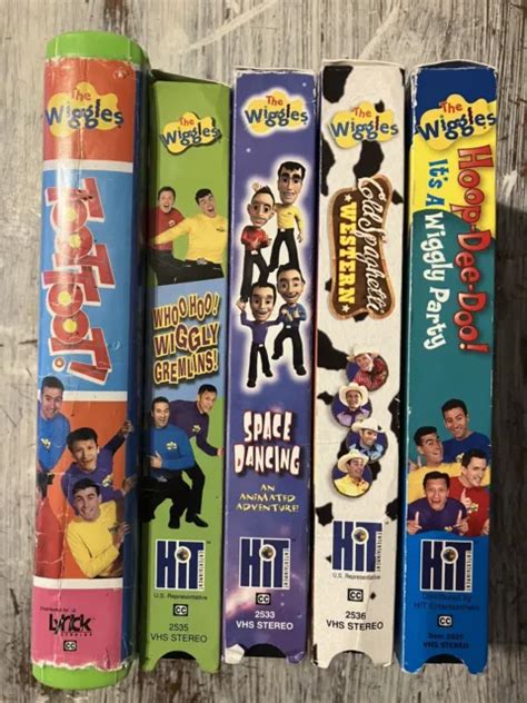 The Wiggles Vhs Clamshell Lotbundle Of 6 Dance Party Toot Toot Top Of