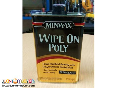 Minwax 40910000 Wipe On Poly Finish Clear Satin Pint