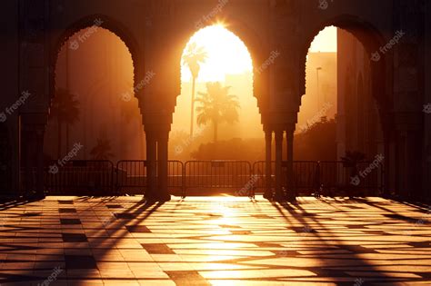 Premium Photo Great Mosque Of Hassan 2 At Sunset In Casablanca