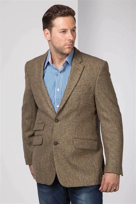 Mens Light Brown Tweed Jacket Uk Mens Tweed Blazer Brown Tweed