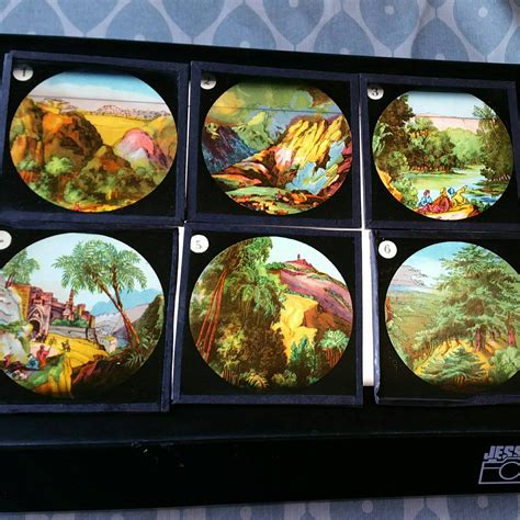 Set Of 12 Antique Magic Lantern Slides Views Of Etsy