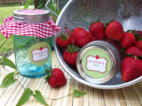 Colorful Adhesive Canning Jar Labels April