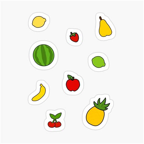 Cute Fruit Sticker By Swagnstickers Cute Fruit Stickers Cute