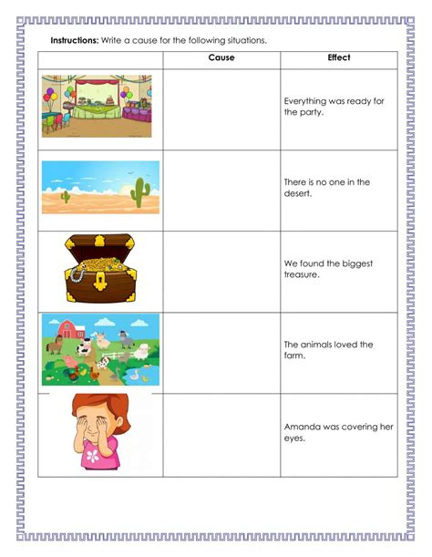 Cause And Effect Online Activity For Grade 2