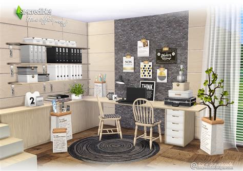 Sims 4 Ccs The Best Home Office By Simcredible