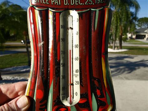 Vintage 1930 Christmas Coke Thermometer Coca Cola 1746964587