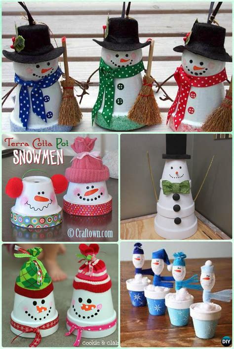 Diy Terra Cotta Clay Pot Christmas Craft Ideas Holiday Decoration