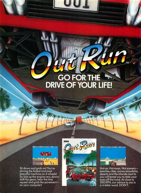Outrun Poster Retro Games Poster Classic Video Games Retro Video Games