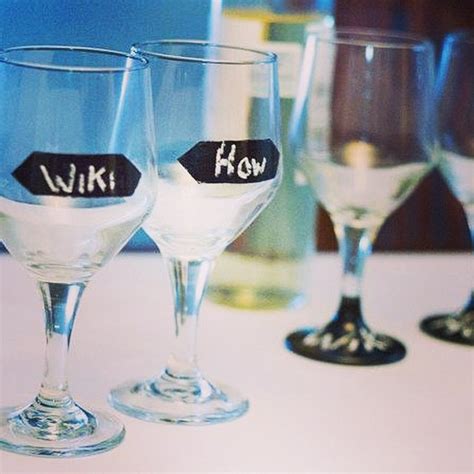 Wikihow Diy Chalkboard Wine Glasses