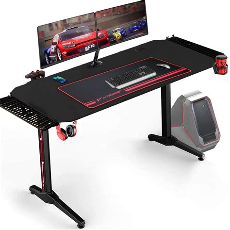 Eureka Ergonomic Z60 Gaming Desk 60 Inch Computer Desk Z Shaped Large