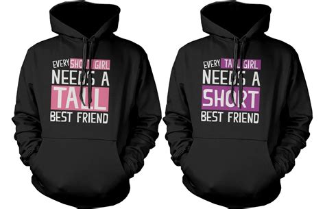 Details About Cute Bff Matching Hoodie Sweatshirts For Tall And Short