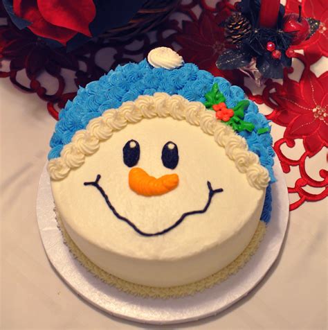 The Bake More Snowman Face Cake